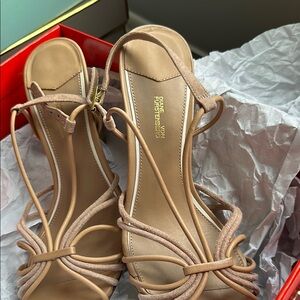 Diane von fursternberg Tan Heels Sophisticated Strappy Design